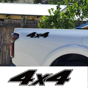 New 2026 2Pcs Car Door Side Decals Pickup Tailgate Decor 4x4 Vinyl Film Cover For Nissan NAVARA Mitsubishi L200 Triton Car Accessories car decor accessories