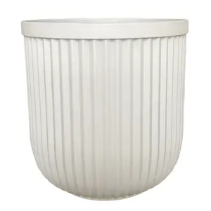 16"W x 16"L x 15.8"H Ellan White Resin Plant Pot Planter