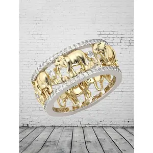Vintage Elephant Design Ring, Fashion Accessories for Both Men & Women for Party, Daily Clothing Decor, Trendy All-match & Exquisite Jewelry for Birthday Gift