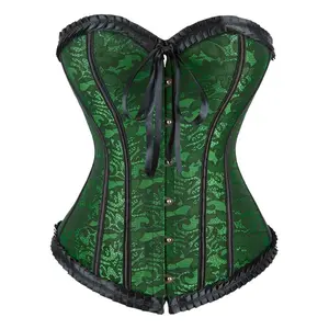 Women's Overbust Corset Top Shapewear Steampunk Corset Wrap Bra Halloween Costume Sexy Lingerie for Women Halloween Gothic Party Outfit 2805-D1