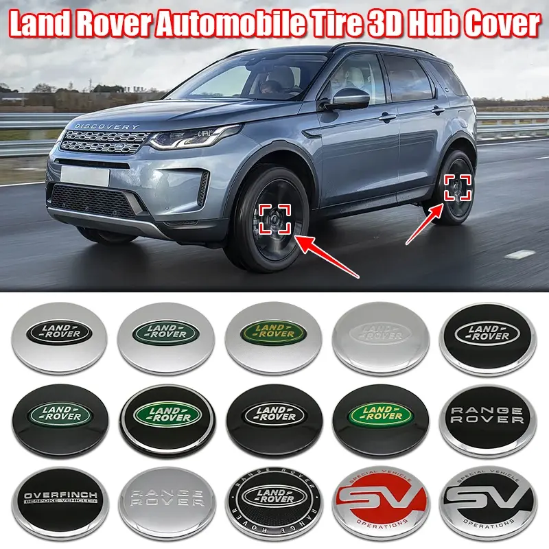 Car Wheel HUB Center Cap Sticker, Land Rover Logo Cover, Tire Decal ...