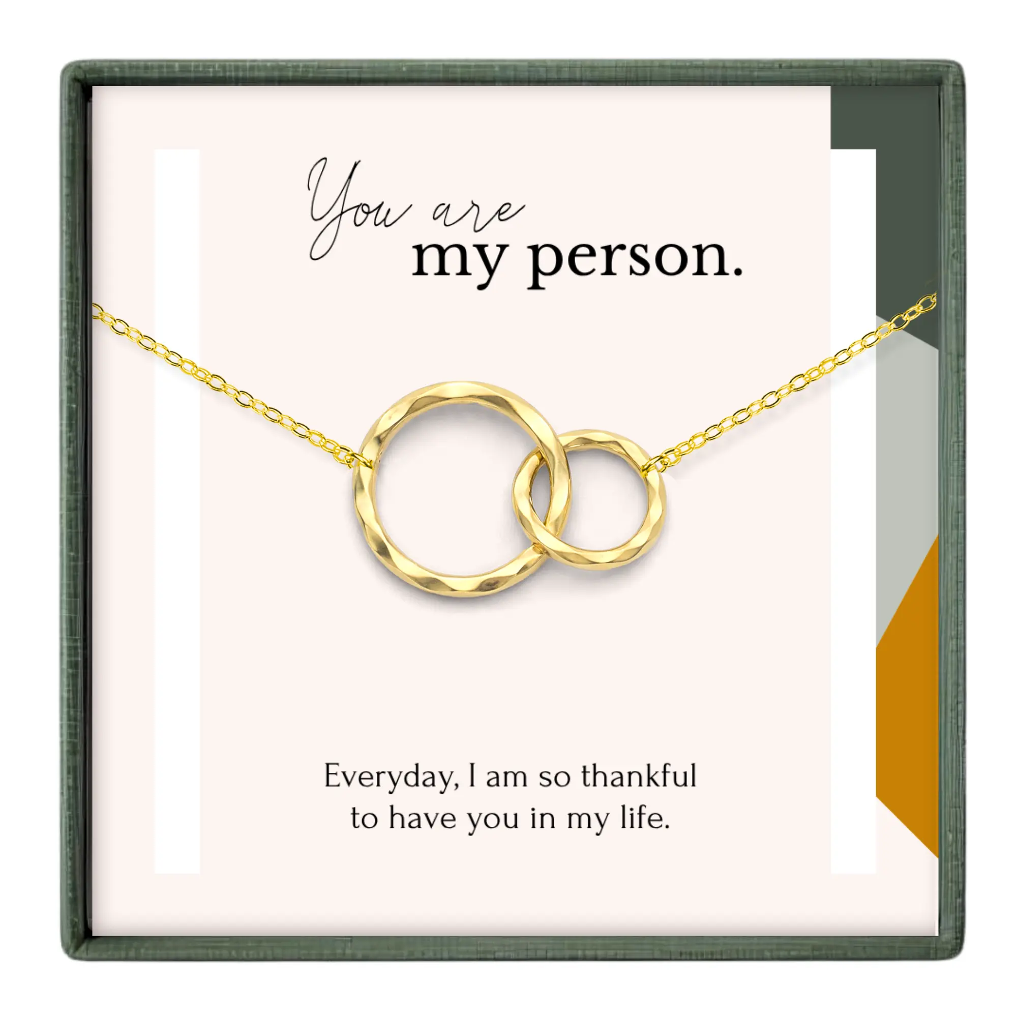 You Are My Person Necklace Gold Silver – Interlocking Rings