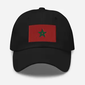 Morocco Hat, Moroccan Moor Flag Embroidered Adjustable Relaxed Fit Dad Hat Baseball Cap