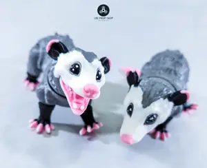 True Color Articulated Possum - Possum Figurine - Possum Statue