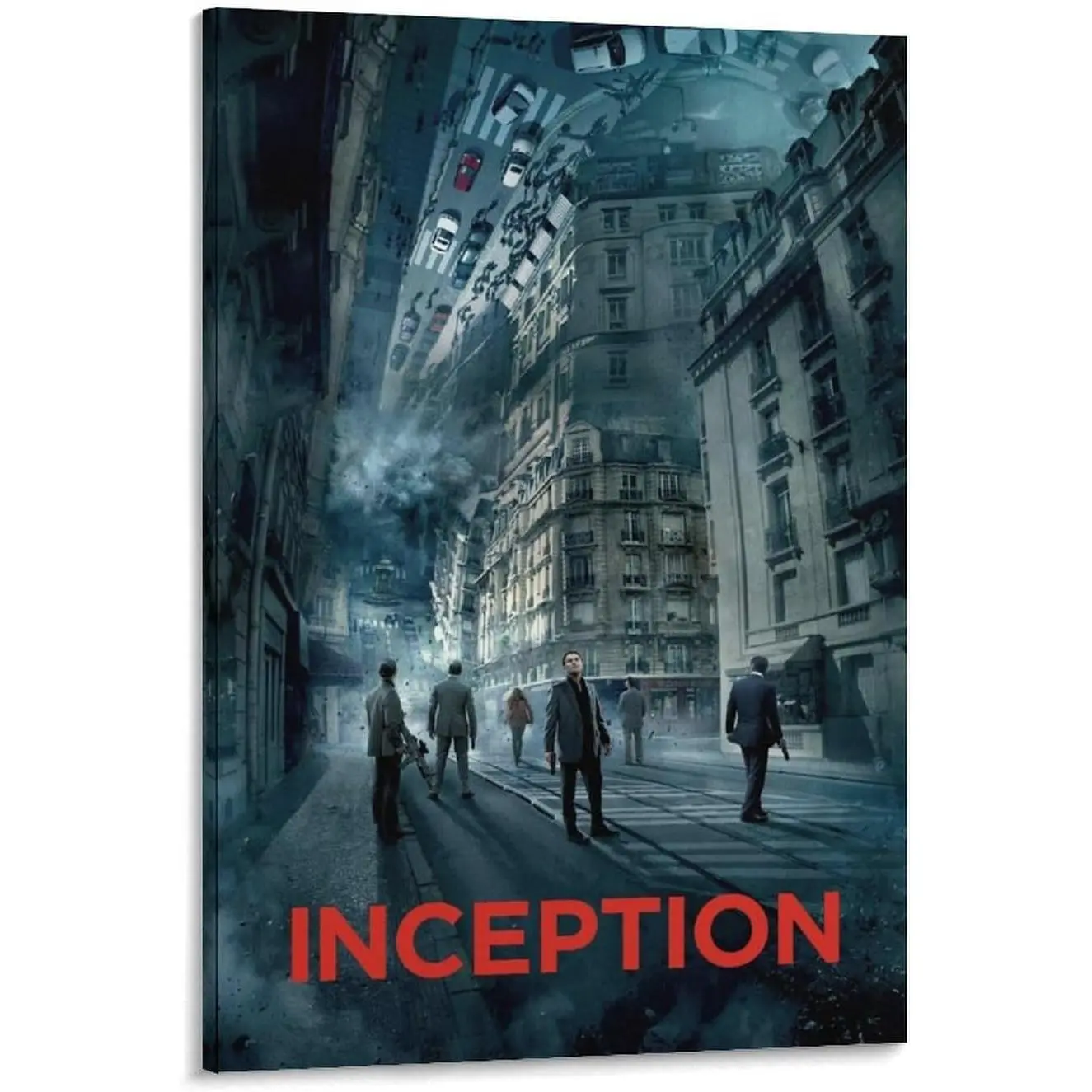 Wall Posters Inception (2010) Movie Poster Decorative Painting Canvas Wall Art Living Room Posters Bedroom Painting (20x30inch(50x75cm), Framed)