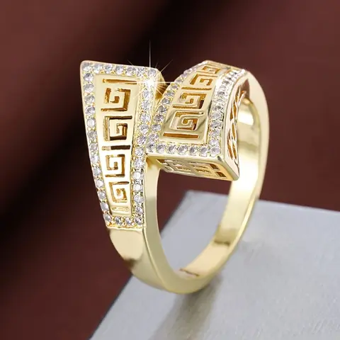 1pc Retro Bohemian Style Geometric Cross Design Synthetic Cubic Zirconia Women's Ring Daily Vacation Gift From A Best Friend Suitable for Both Men and Women Vintage Embossed Ring Fashion Ring Fashionable Jewelry Beautiful Rings