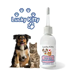 Lucky kitty Pet ear cleaning solution suitable for cats and dogs; helps address ear mite issues. Made with pure plant-based extracts that are gentle and non-irritating, featuring a soft silicone design to protect your pet’s ear canal