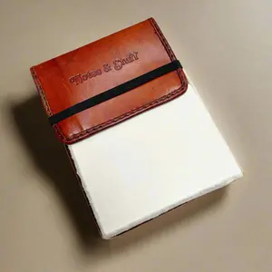Brown Flap Refillable Leather Notepad