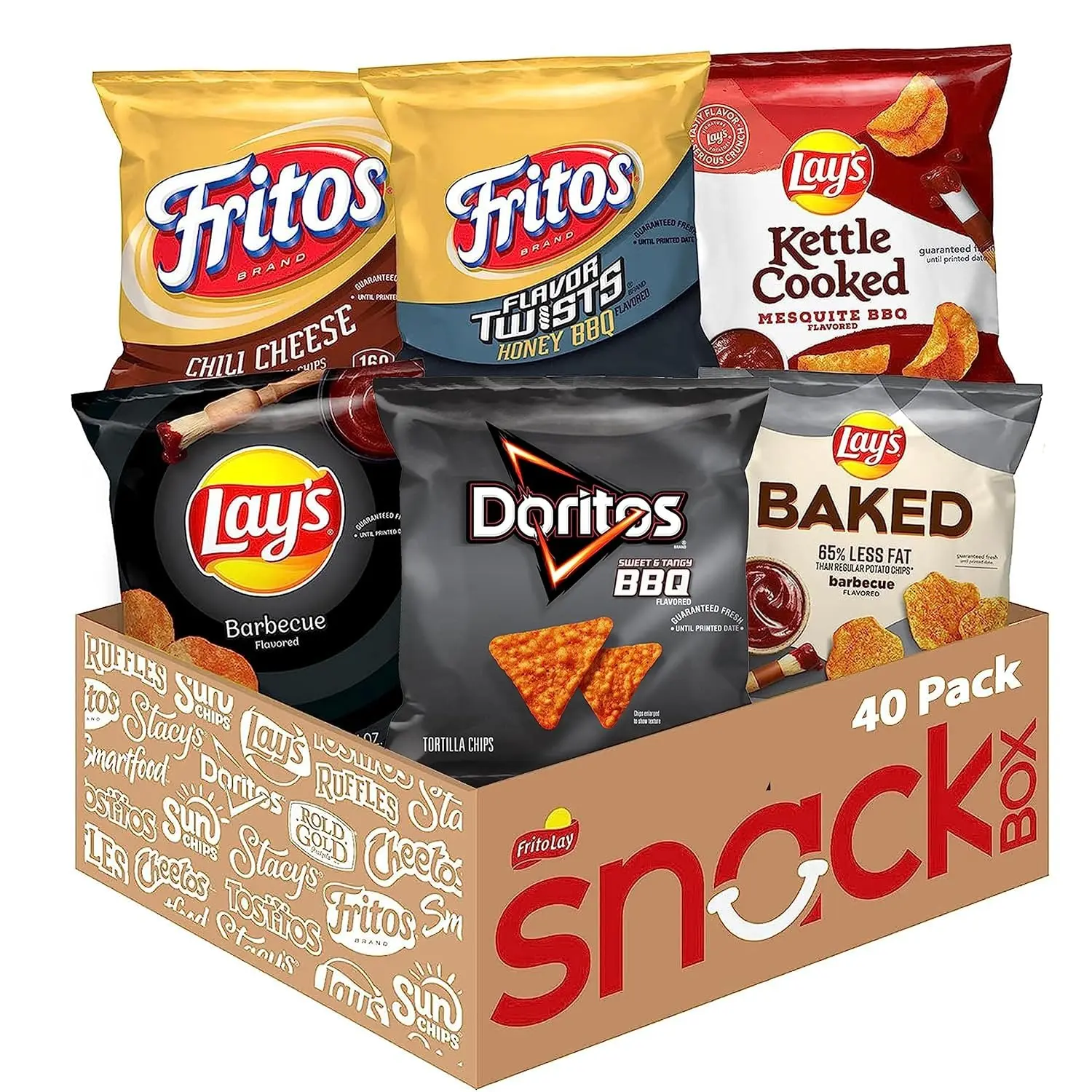 Frito Lay Backyard Barbecue Mix Variety Pack, (Pack of 40) Snack Flavor