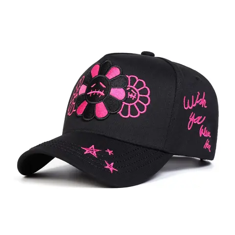 Flower Crying Face Hat Unisex Embroidery Design, Perfect Father's Day Gift, Ideal Present, Choice for Family Friends Brothers, Funny Golf Cap, Casual Hat, Embroidered Hat, Caps With Designs