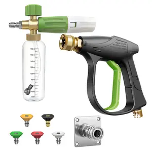 POHIR Foam Cannon,holder and Foam Lance Kit,No-Dilution Design with Adjustable Angle & Flow 5 Nozzle Tips 1/4" Quick Connect for Pressure Washer