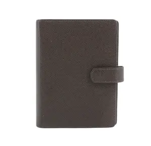 Pre-owned Louis Vuitton Taiga Leather Small Leather Goods Agenda MM Brown Perfect for Daily Use