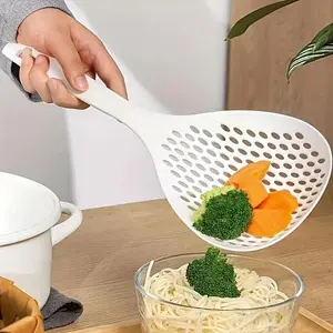 Large Slotted Spoon for Dumplings, Long Handle Noodle Scoop, Home Kitchen Strainer, Hot Pot Spicy Noodles Draining Spoon