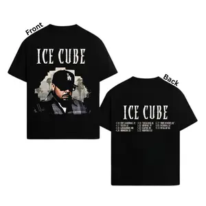 Ice Cube 4 Decades Of Attitude Tour Shirt, Hip Hop Concert Graphic Shirt, Rap Music Tour Schedule Shirt, Vintage West Coast Fan Two Sided Shirt for Men Women HipHop Lovers Gift