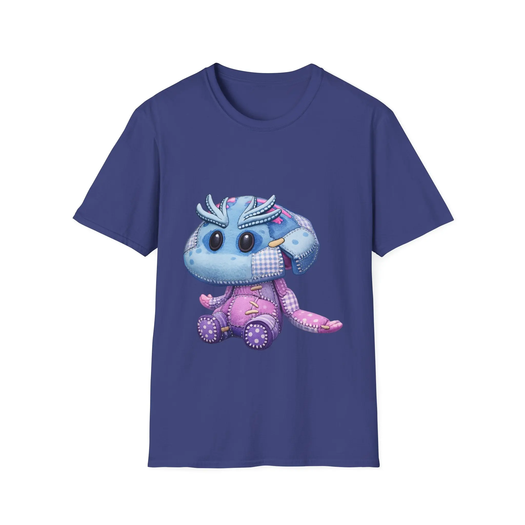 Palia Inspired Shmole Piskii Plush Patchwork Style Graphic Tshirt