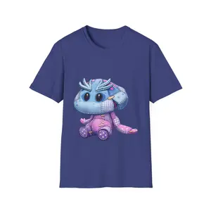 Palia Inspired Shmole Piskii Plush Patchwork Style Graphic Tshirt