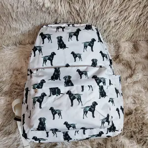 Dog printed backpack children boys back to school book bags