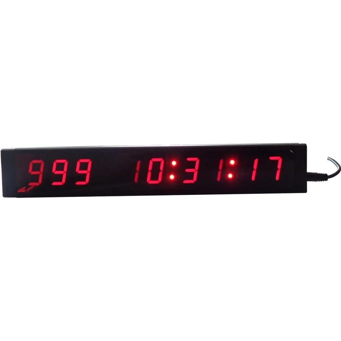 AZOOU 1" Transparent 9-Digit LED Days Countdown Timer - Indoor Aluminum Digital Clock with 1000-Days Max Count-Up, Remote Control, 10-Year Durability, 100VAC-240VAC Compatibility, Led Display Screen, High Brightness
