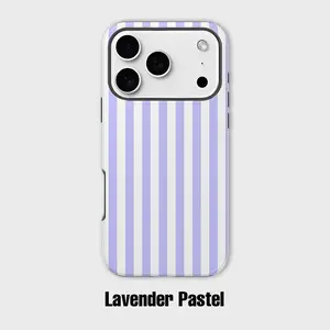 Personalized  Aesthetic Striped Touch Phone Case Cute Phone Cover Lavender Pastel Phone Accessories Trendy Design for iPhone 17 17 Pro Max 17 Pro 17 16 15 14 13 12 11