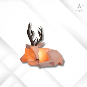 Light-Up Christmas Reindeer | 3D Tabletop Decor – Lying Holiday Reindeer