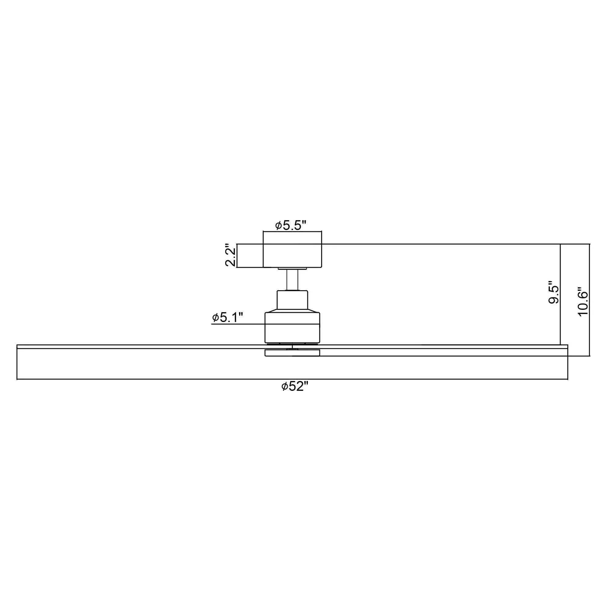 New Delhi 48 Inch Rustic Ceiling Fan with Lighting and Remote Control, Reversible Flush Mount Farmhouse Fan