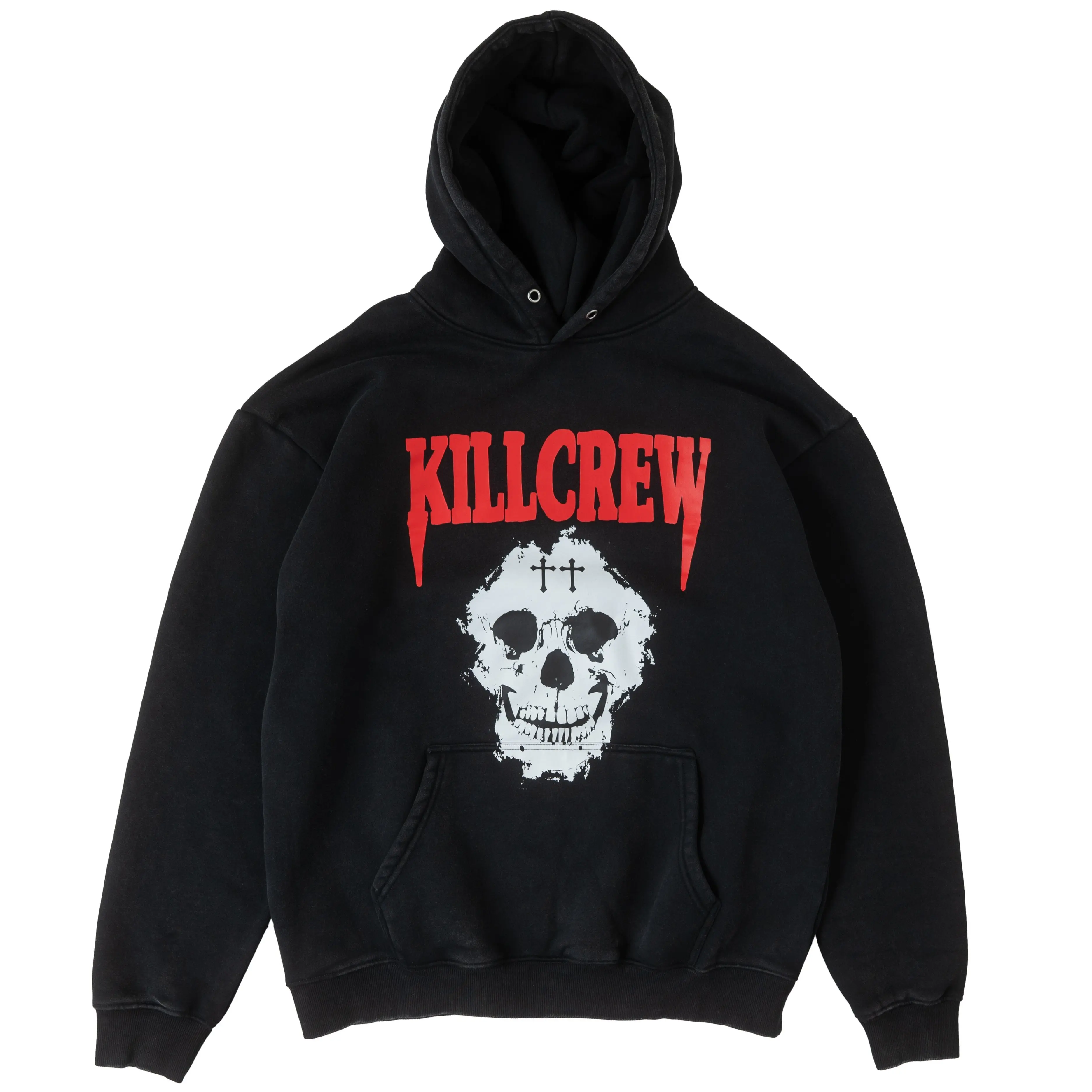 Kill Crew Oversized Lux Skull Hoodie Cotton Fit Soft Fleece Sweatshirts Tops Pullover Comfort