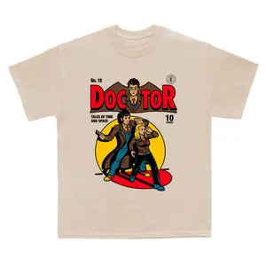 Doctor Who Comic Cartoon Version 2 T-shirt, Tenth Doctor Sweatshirt, Tardish Box Comic Hoodie, Shirt For Movie Lovers, Shirt For Him