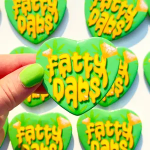 I Love Fatty Dabs Pin- GREEN
