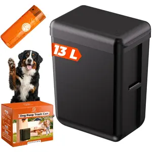 Dog Poop Trash Can - Black