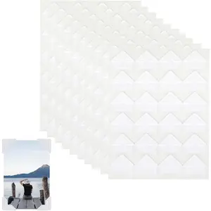 240 Pieces 10 Sheets Self Adhesive Acid Free Photo Corner Stickers for DIY Scrapbooking Photo Album Journal Diary