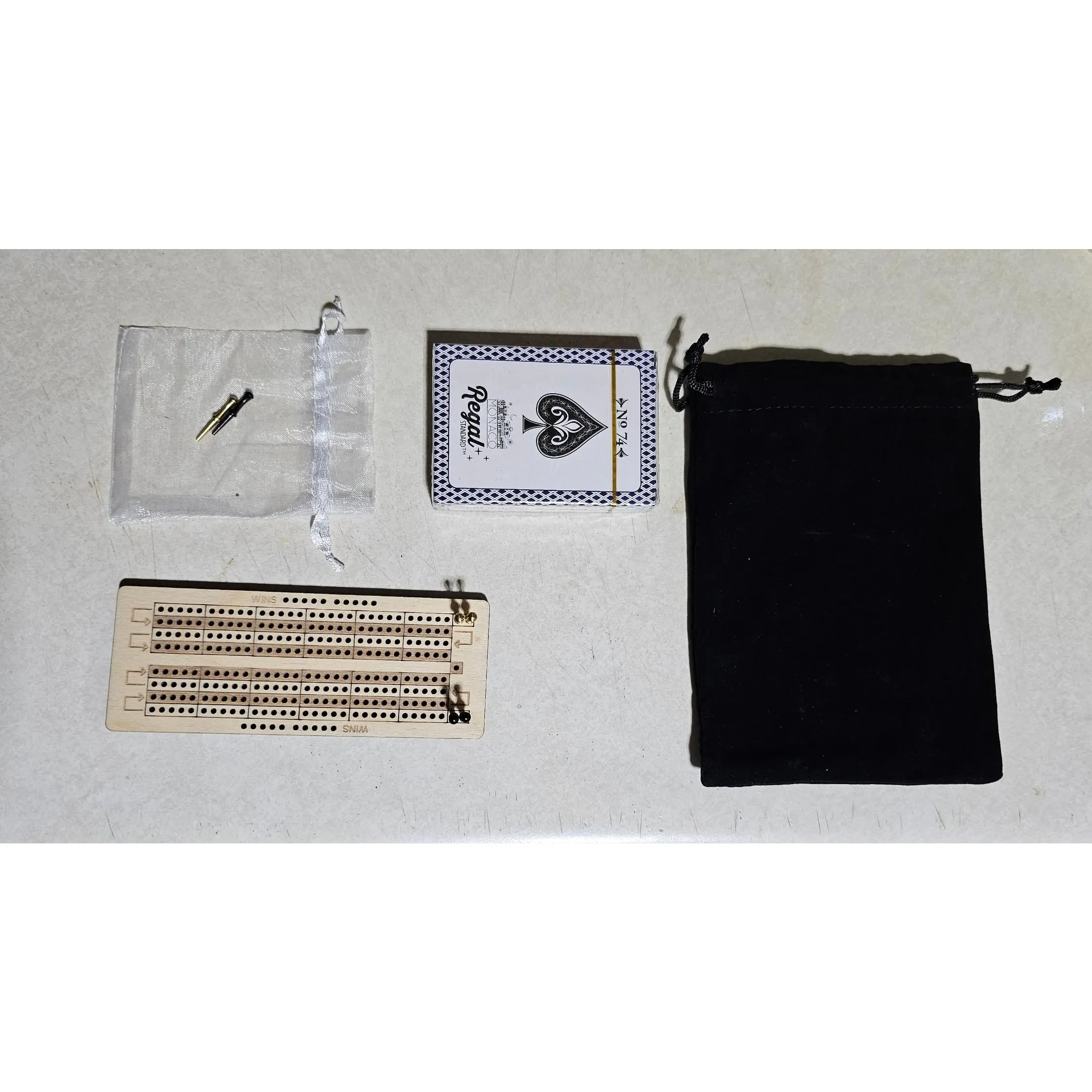 2 Player Pocket Size Cribbage Board Set
