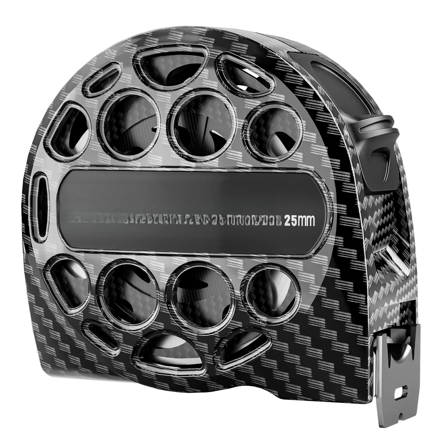Tape Measure 25'FT Foot/7.5M Stainless Steel Retractable Measuring Tape Carbon Fiber