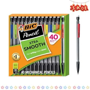 Xtra Smooth Mechanical Pencil with 0.7 mm Medium Point, Refillable and Retractable, 40-Count Pack