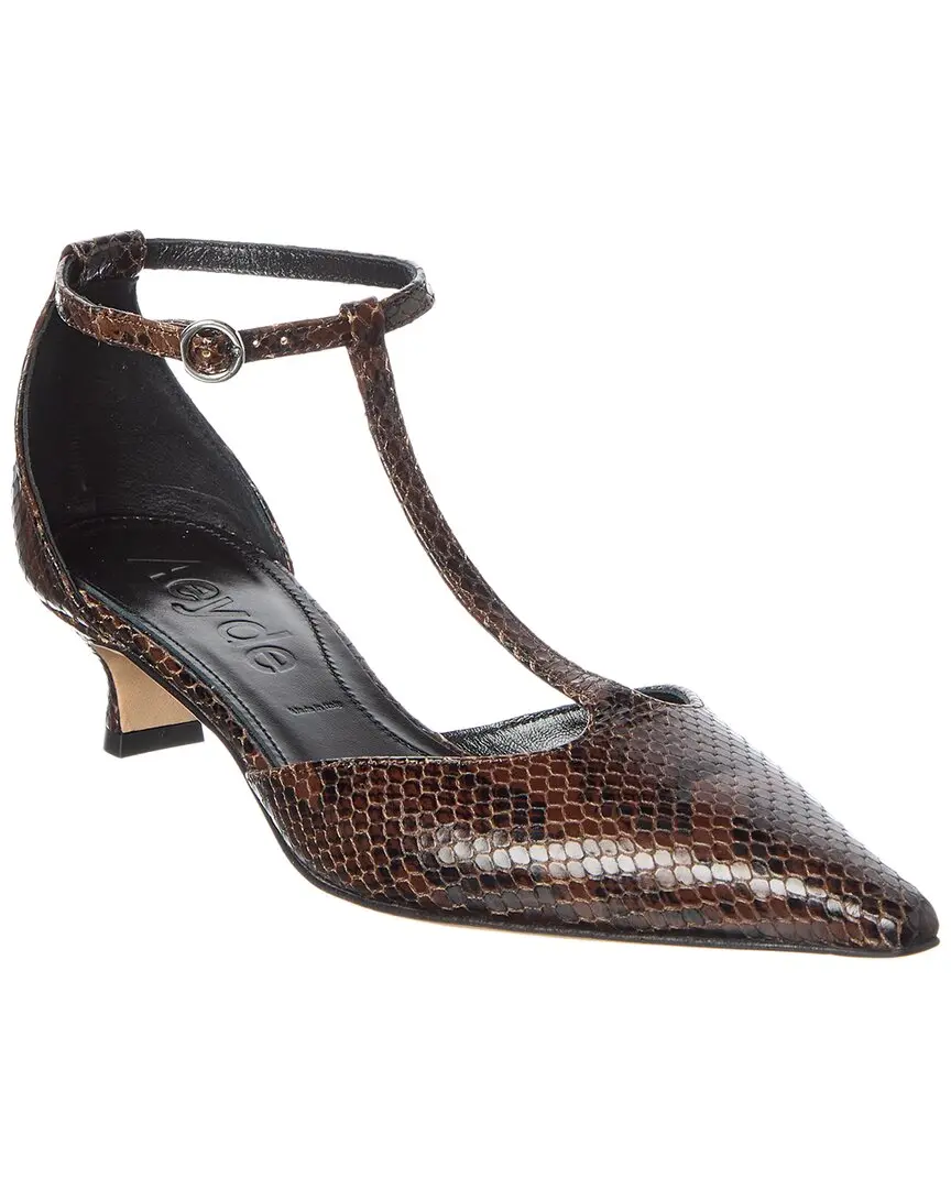 Aeyde Liz Snake-Embossed Pump