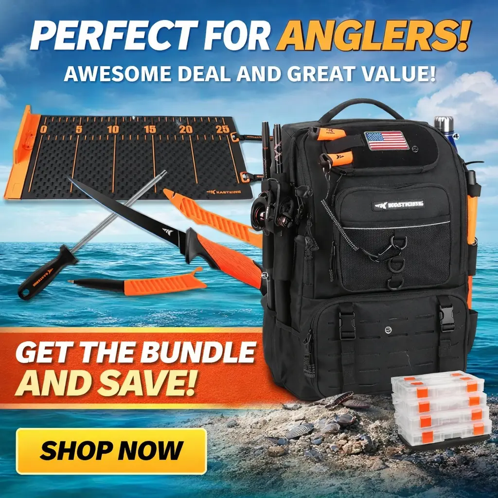 A power combo of the Karryall Fishing TackleBackpack (With 4 tackle trays included) and the EZ Fillet Fish Fillet Mat