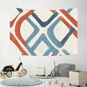 1pc Nordic Abstract Line Tapestry Wall Hanging, Geometric Aesthetic Room Decor, Fabric Wall Art for Bedroom, Living Room, Dorm & Apartment