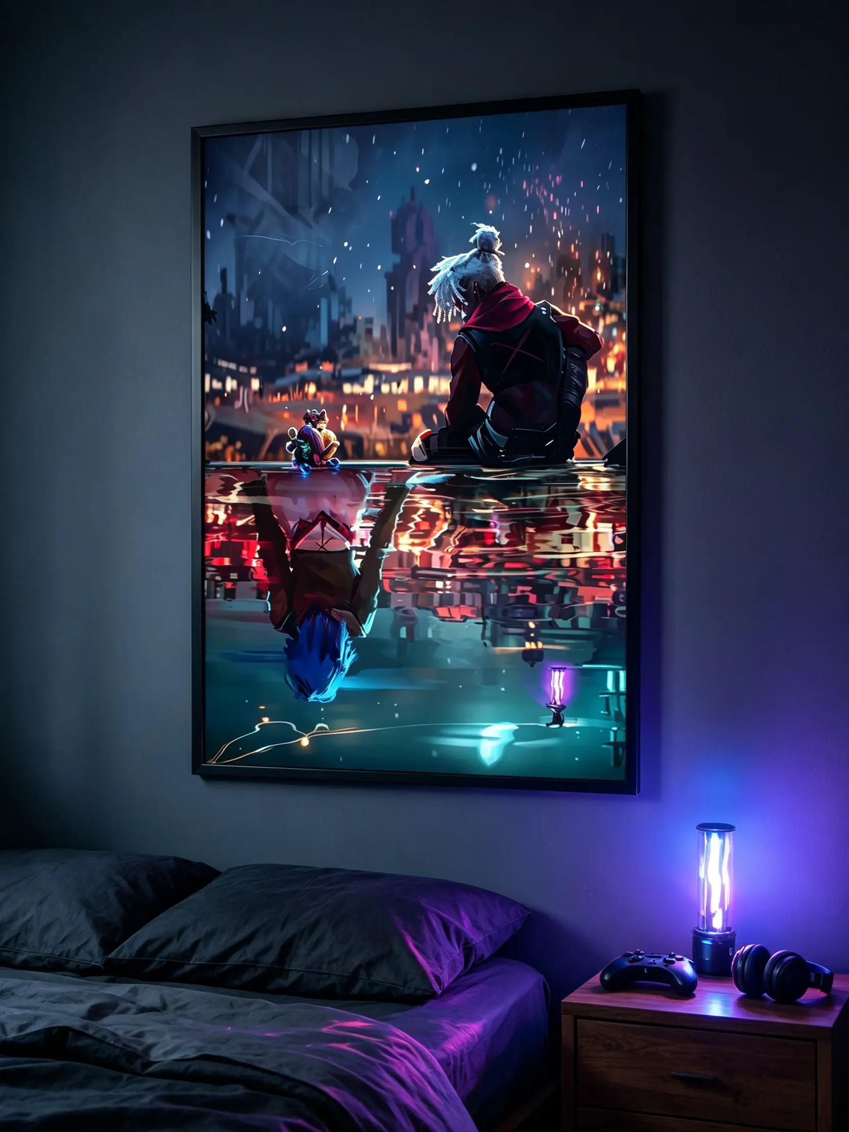 Arcane Poster | Jinx and Ekko Love Wall Art | TV Show Canvas Print