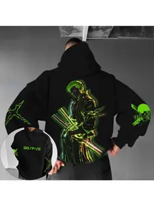 ONE PIECE Men's Graphic Hoodie Sweater Roronoa Zoro Japan Anime Summer Autumn Boy Children's Long Sleeve Y2k Parent-Child Pack