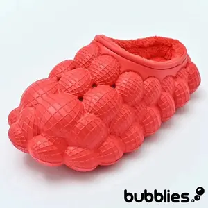 Bubblies™ Bubble Shoes with Fur - Red