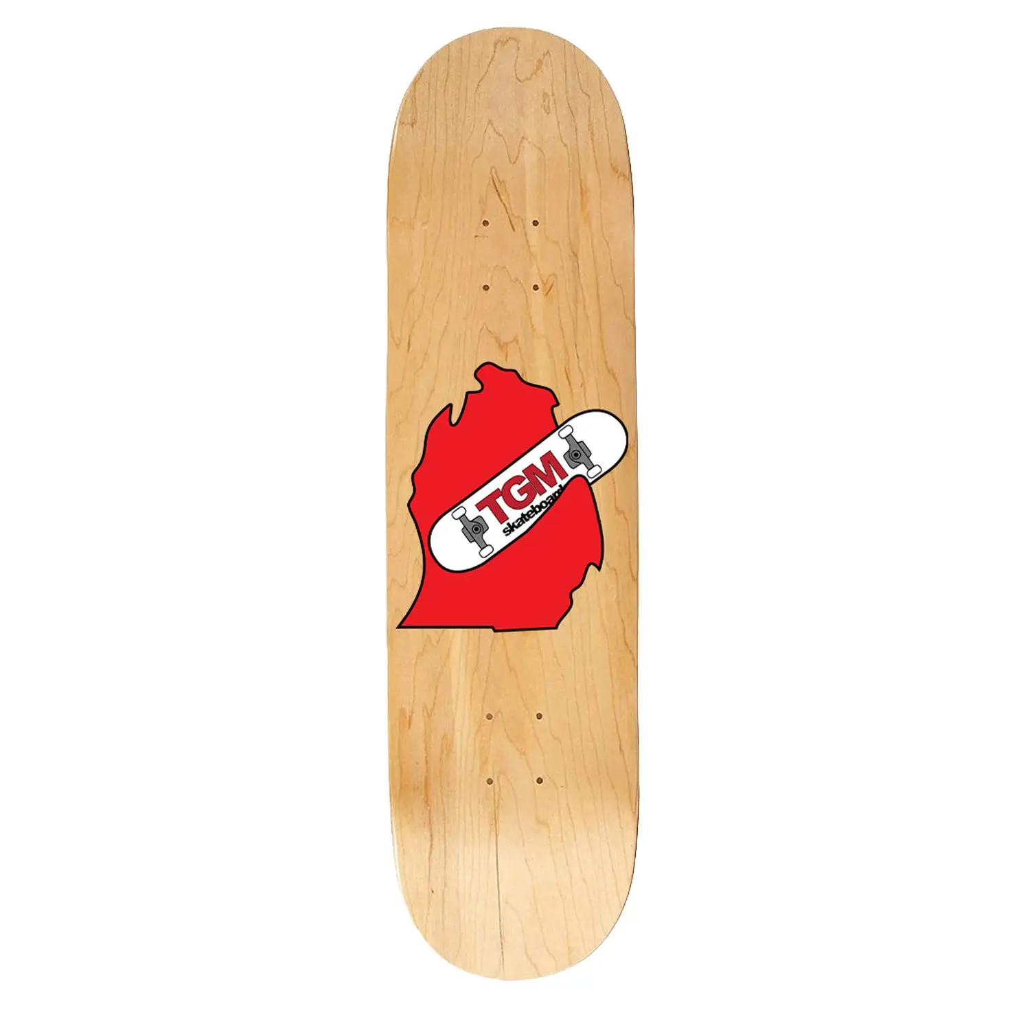 TGM Skateboards Mitten Logo Canadian Maple Skateboard Deck - Choose Size/Color