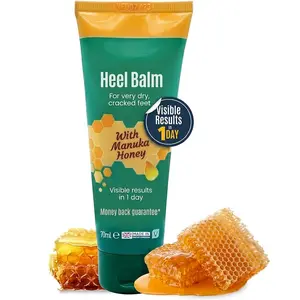 Manuka Honey Heel Balm for Dry Cracked Feet - Intensive Moisturizing Heel Treatment & Callus Care, Suitable for Diabetics (70 ml)