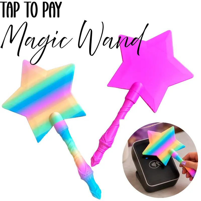 Tap to Pay Magic Star Wand - Magic Wand Card Holder for Tap to Pay | 3D Printed Credit Card Wand | Fun Contactless Payment Accessory