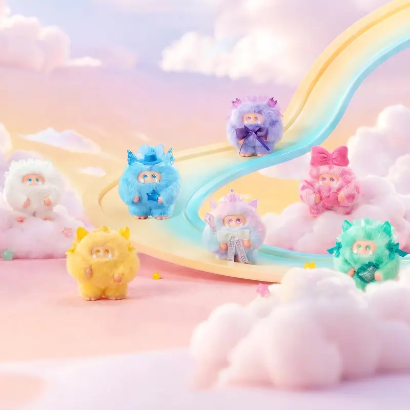Giggle Monster Crystal Wish Series Plush Blind Box Figurine - Mini Blindbag Art Toy for Unboxing Enthusiasts, Surprise Set, blind boxseries, Boxed Collectible Toys and Plushies, Cute Collectibles