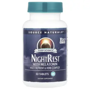 Source Naturals Sleep Science®, NightRest™ With Melatonin, 50 Tablets