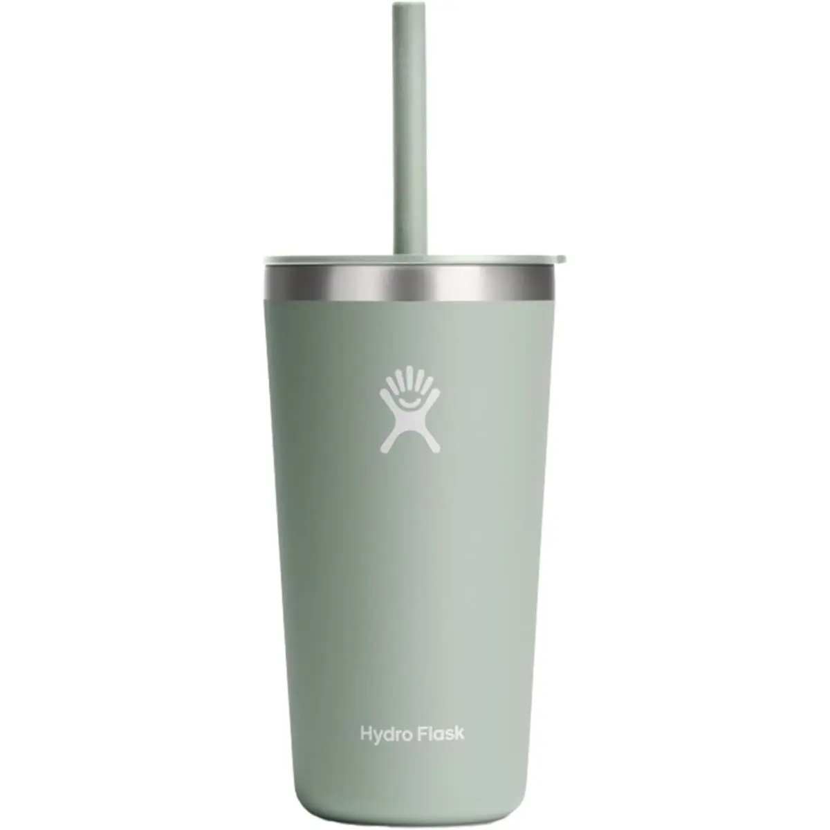 Hydro Flask 20oz Cylindrical Stainless Steel Insulated Tumbler with Lid and Straw - Agave, for Everyday Use (Model T20PS374)