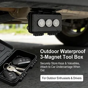 Waterproof Magnetic Hidden Storage Box | Under Car Stash Case for Spare Key, Cash, GPS & Outdoor Gear | Strong Magnet Security Container