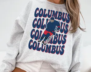 Vintage Columbus Blue Jacket Sweatshirt T-shirt Blue Jackets Sweater Blue Jackets T-shirt Retro Columbus Ice Hockey Columbus 2000