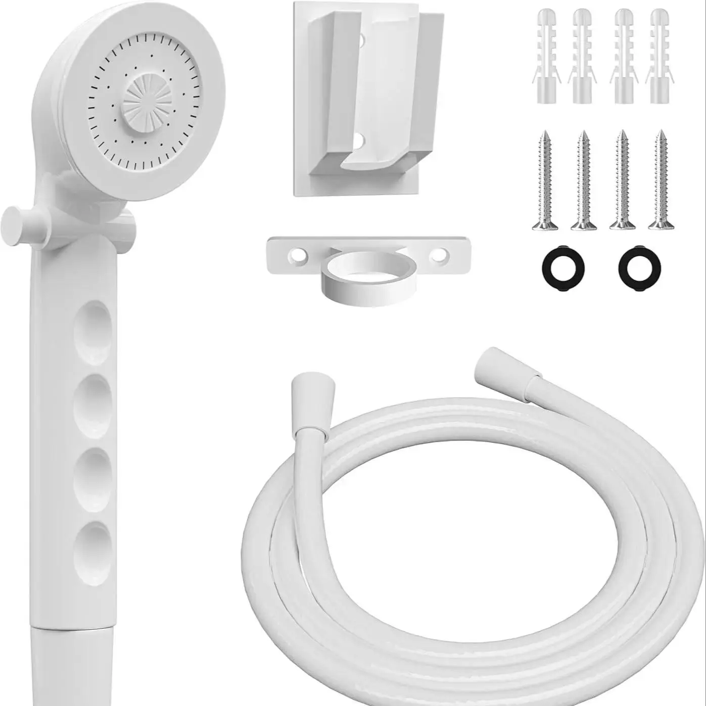 RV Shower Head with Hose, Outdoor Non-Metallic Camping Shower Kit, Includes Hose Guide and Shower Bar Holder, RV Shower Replacement Se,summervibest