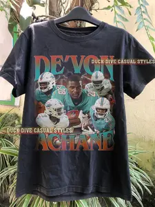Vintage 90s Graphic Style De'Von Achane T-Shirt, De'Von Achane shirt, Vintage Oversized Tee, Retro American Football Bootleg Gift