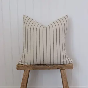 Charles Black Stripe Pillow Cover